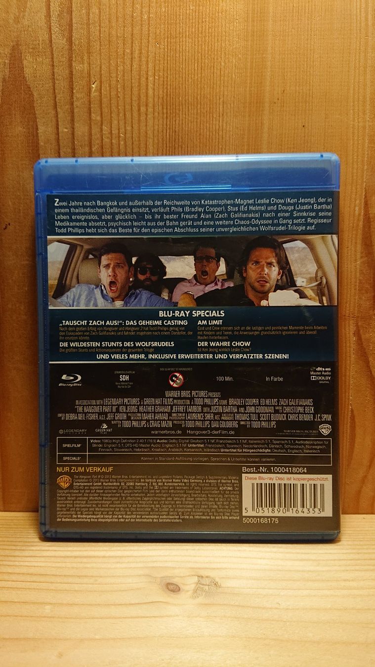Tous les DVDs: HANGOVER 1 bis 3 auf Blu-Ray – D'occasion à Wilderswil par Exebub 6