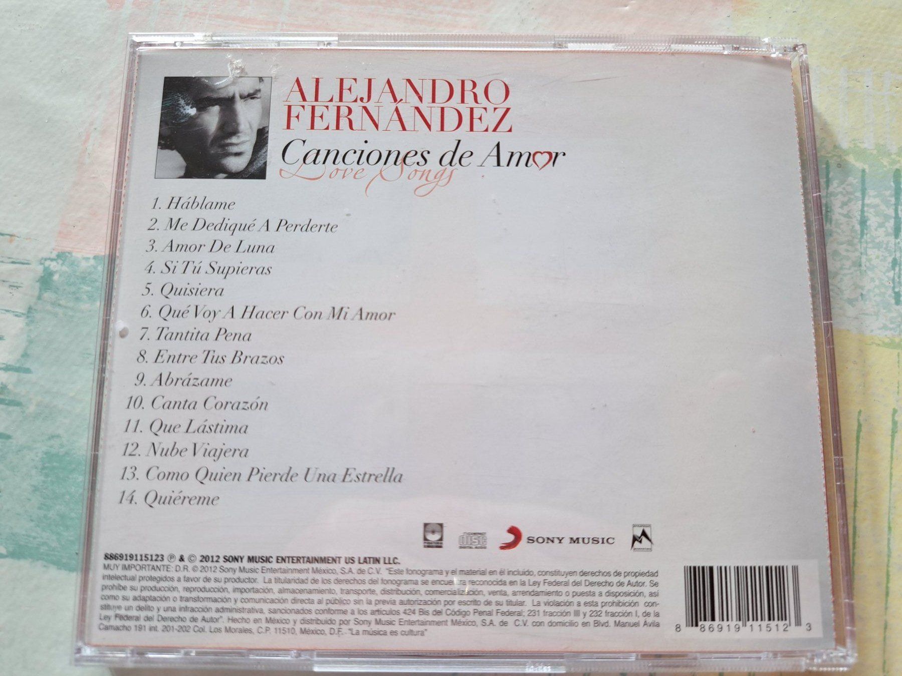 CD: Cd Alejandro Fernandez - Canciones de Amor – Usato da Pully venduto da bro_n52j 1