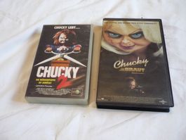 2x Rare VHS Kassetten - Chucky 2 + und seine Braut