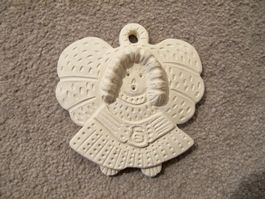 Keramik Deko Engel Figur Rohbrand Baumschmuck Advent