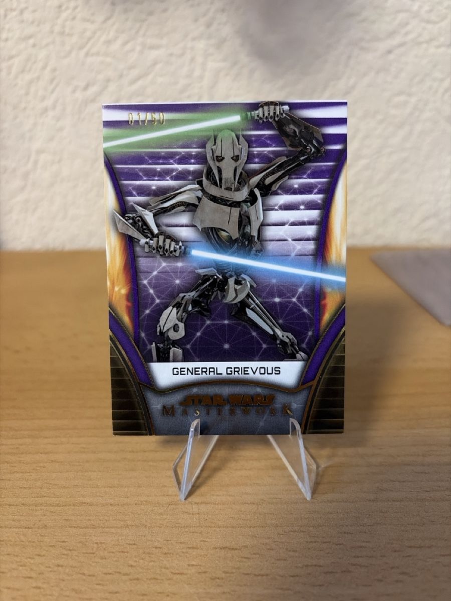 Topps Carte collezionabili: Carte Star Wars Masterwork General Grievous 01/50 – Nuovo (secondo la descrizione) da la chaux-de-fonds venduto da swann88