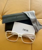 Sonnenbrille Christian Dior weiss Damen Square mit Etui