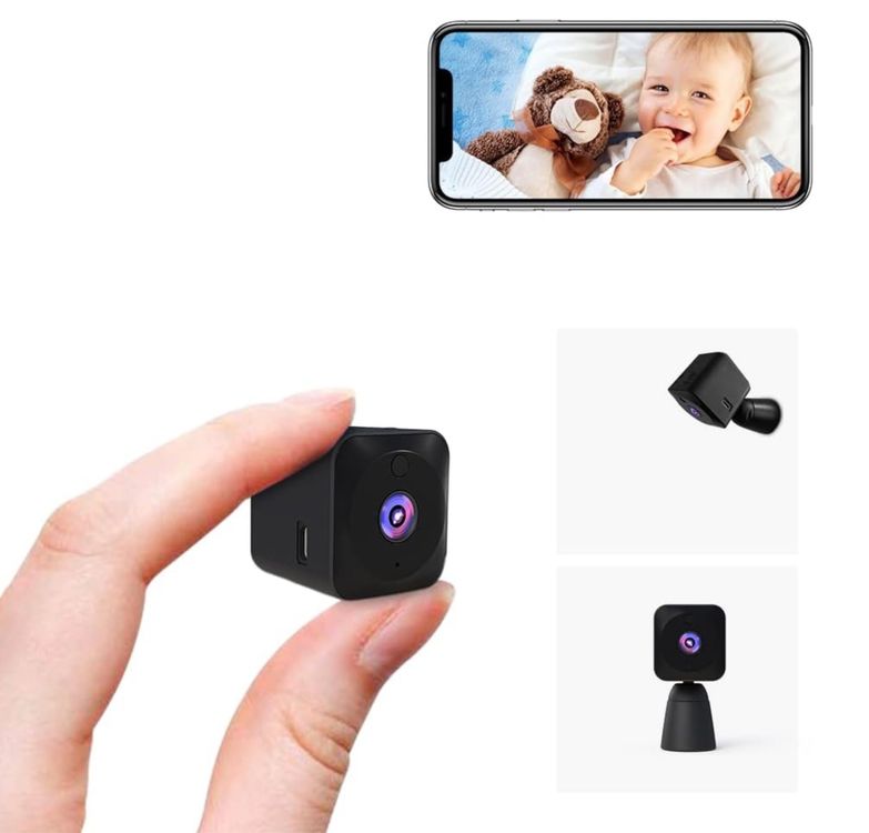 XNJ Mini WLAN Kamera 4K - Winzige Überwachungskamera Mit Nachtsicht