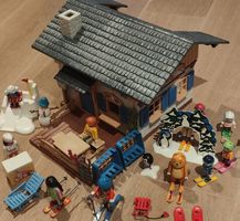Playmobil Skihütte mit Zubehör Kunststoff neuwertig