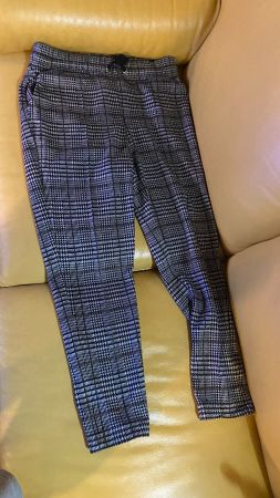 Pantalon doux Classic élégant à carreaux noir et blanc