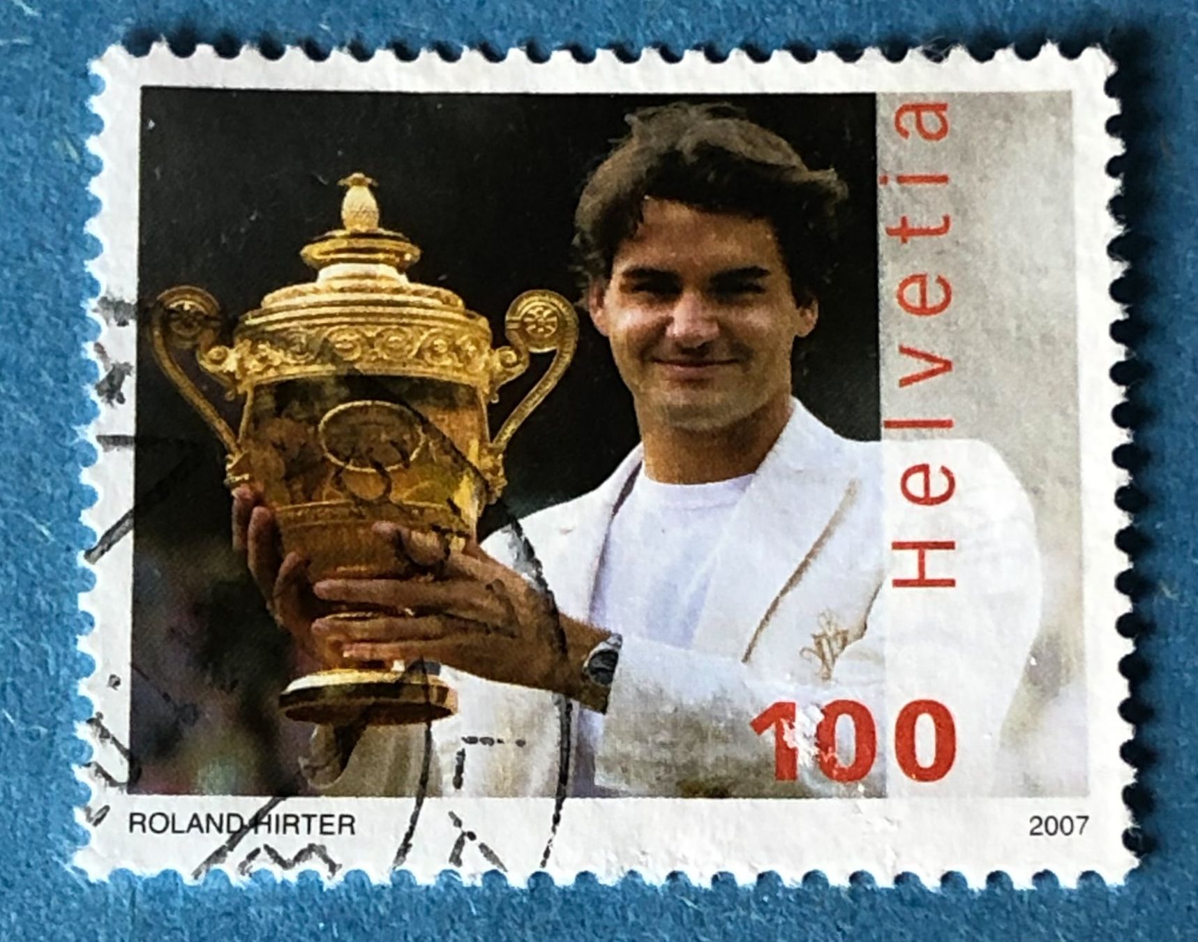 Tutti i francobolli: Nr.1229 GESTEMPELT Roger Federer 2007    – Usato da Aarau venduto da Billa007