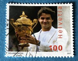 Nr.1229 GESTEMPELT Roger Federer 2007   