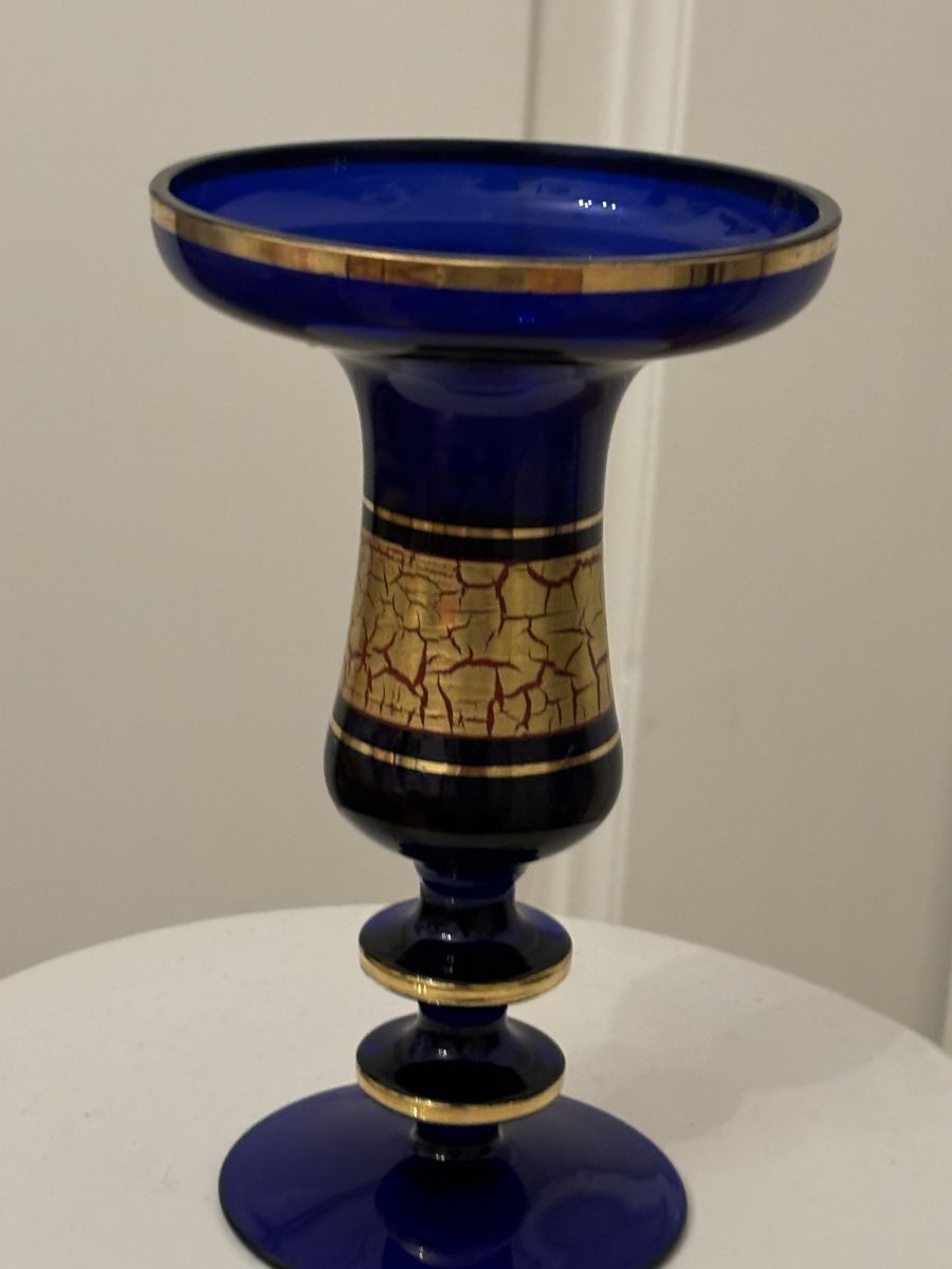 Portacandele: Bougeoir vintage Barthmann bleu et or – Usato da Genève venduto da ati_tj8f 1