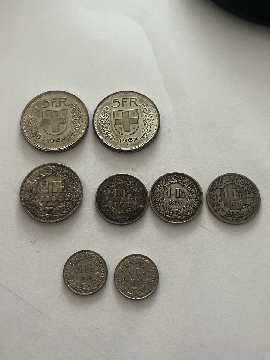 Tutti le monete: Silbergeld 5,- 2,- 1,- 0,50,-  – Usato da Rheineck venduto da UhrenReinhardt 1