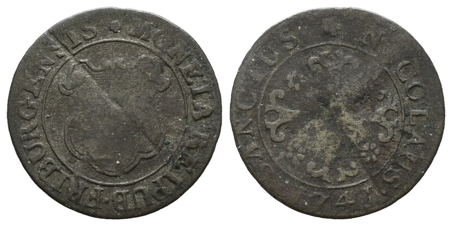 Tutti le monete: Freiburg Halbbatzen 1741   /2791 – Usato da Trimbach venduto da Solothurn1