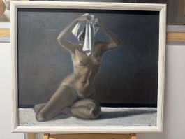 Original Jean Roll Oil Painting Un goût de soleil Female 
