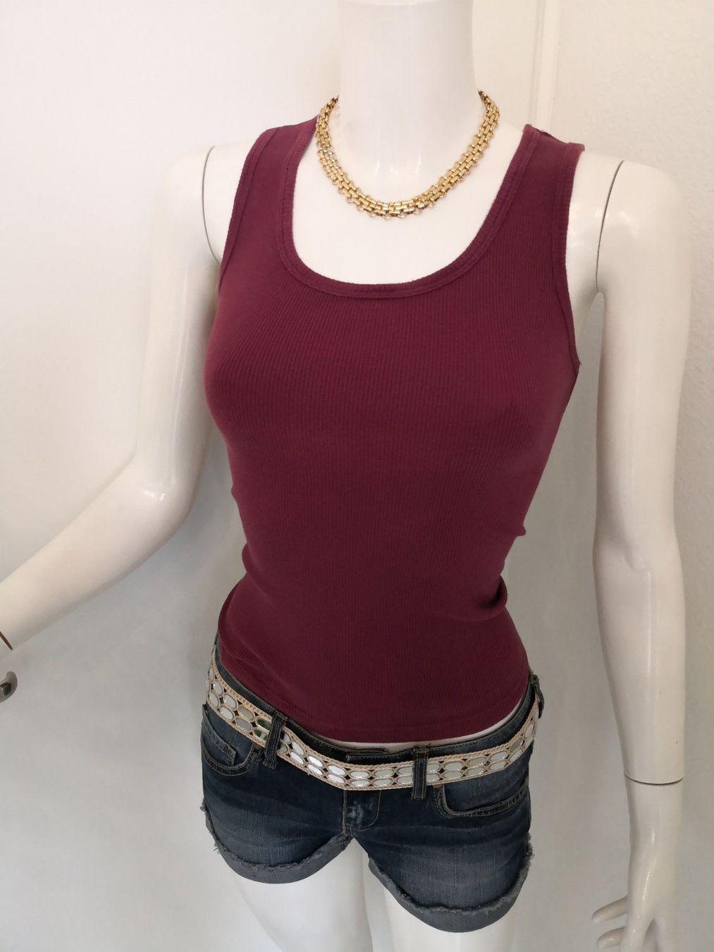 Mango Top: 🤩MANGO TOP BORDEAUX GERILLT – Usato da Olten venduto da Naja-Twins-Twins 8