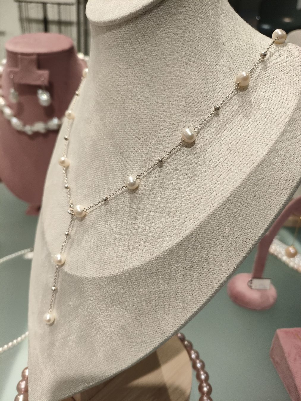 Catenine: Perlenkette aus Silber  – Nuovo e nell'imballaggio originale da Bern venduto da Lidia.5 1