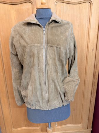 Lederjacke beige Gr S/M