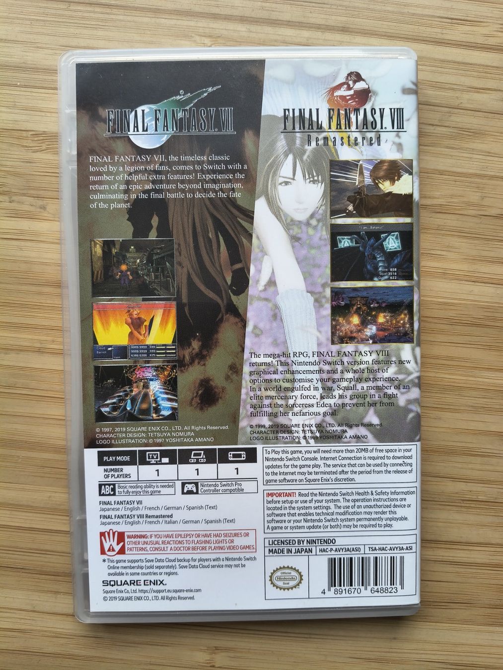 Giochi: Final Fantasy 7 + Final Fantasy 8 Remastered (Switch) – Usato da Riedholz venduto da ste_96cd 1