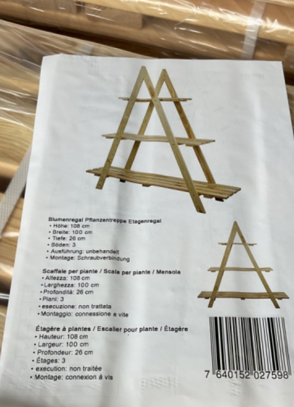 Scaffali: Dekoregal / Blumentreppe holz neu – Nuovo e nell'imballaggio originale da Dietikon venduto da war_wdt5 1