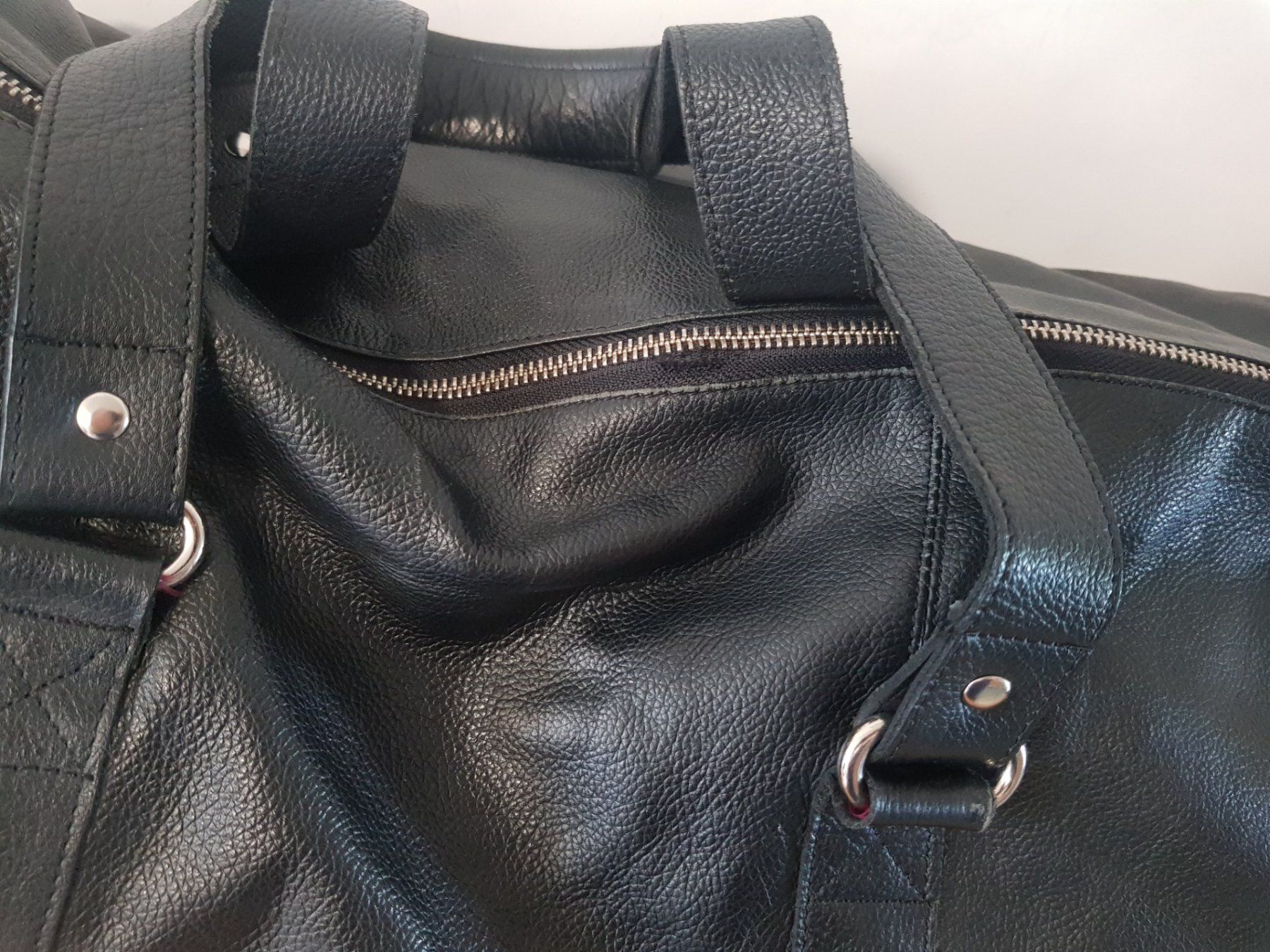 Asos Borse: Asos Ledertasche/ Reisetasche Schwarz – Usato da Basel venduto da Birs868 5