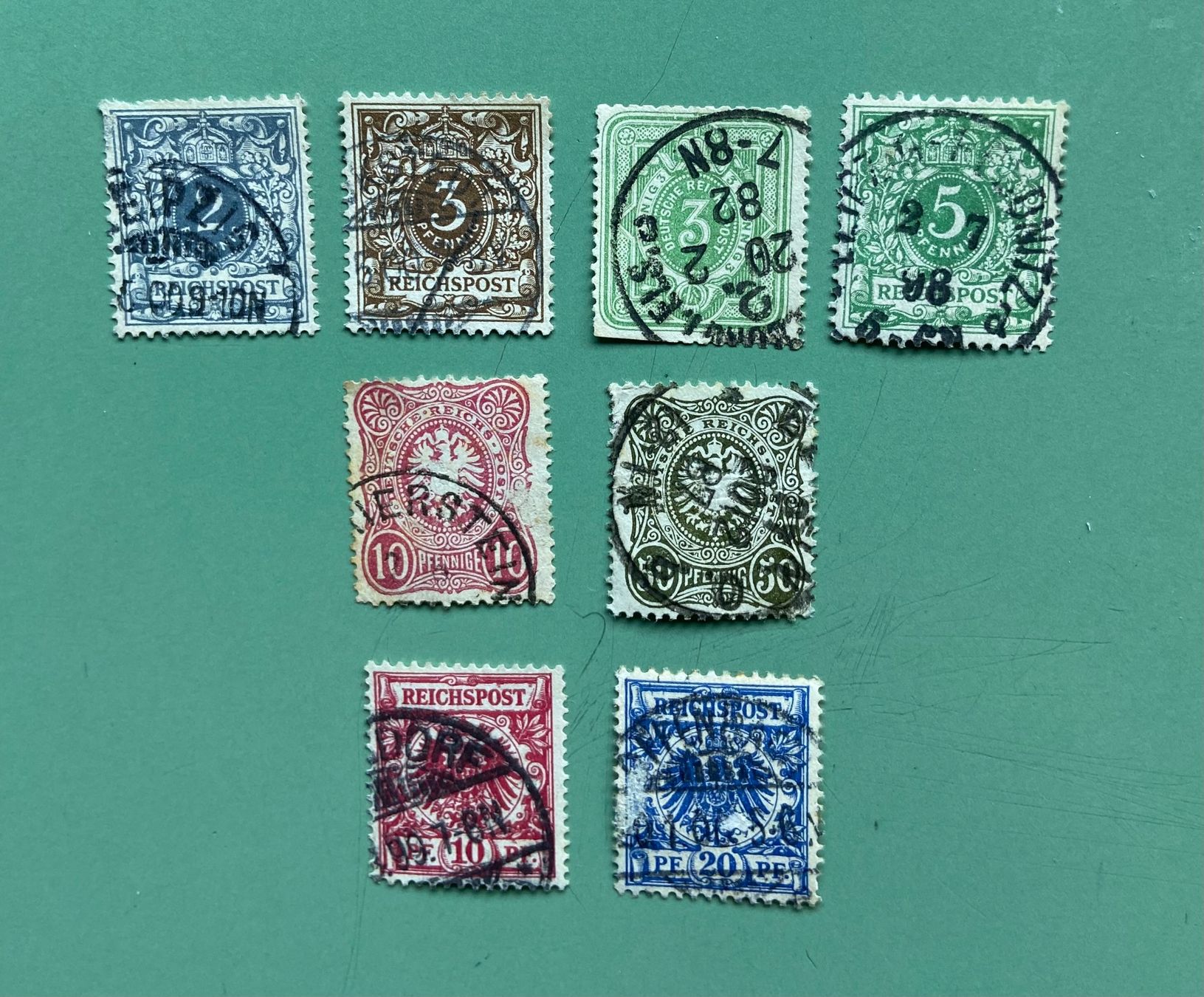 Alle Briefmarken: Deutsche Reichspostmarken 1889/1900 – Gebraucht aus Münchringen von Hegelime-38