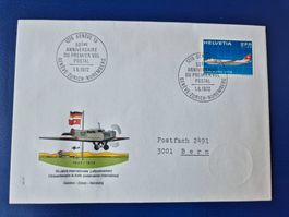 Brief 50 Jahre int. Luftpostverkehr 1972 Genève-Nürnberg