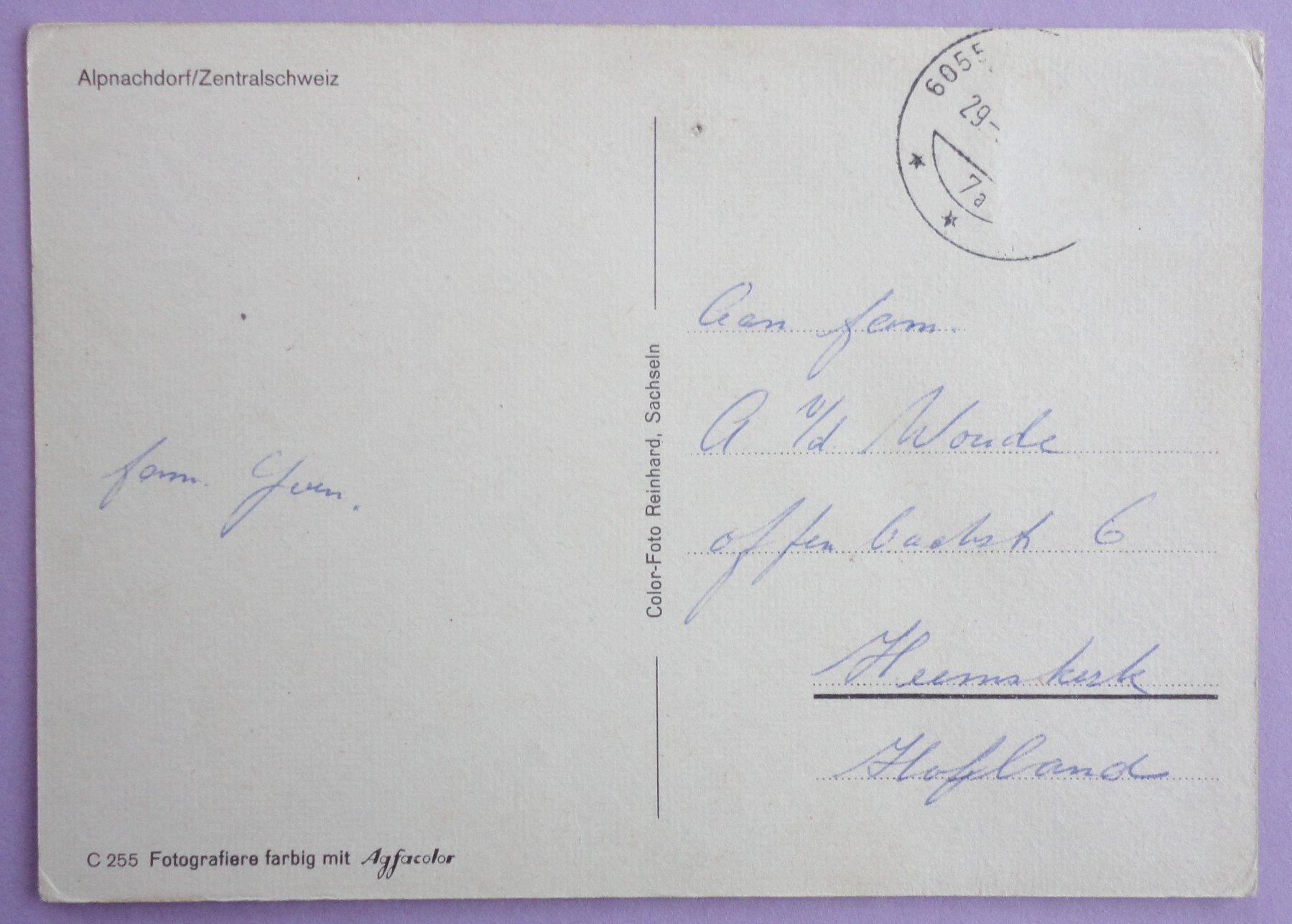 Cartoline postali: Alpnachdorf – Difettoso da Fétigny venduto da Billy2miny 1