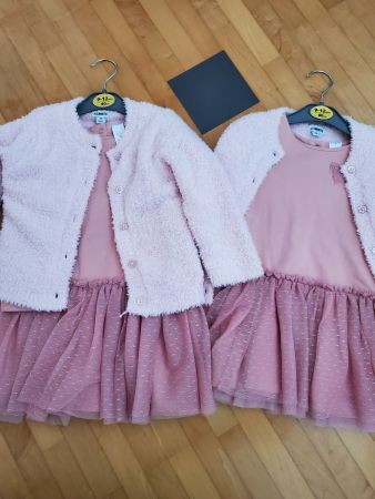 2 Kleider in Pink mit Jacket Gr 92 Mädchen Zwillinge