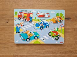 Goki Sound Puzzle mit Fahrzeuggeräuschen