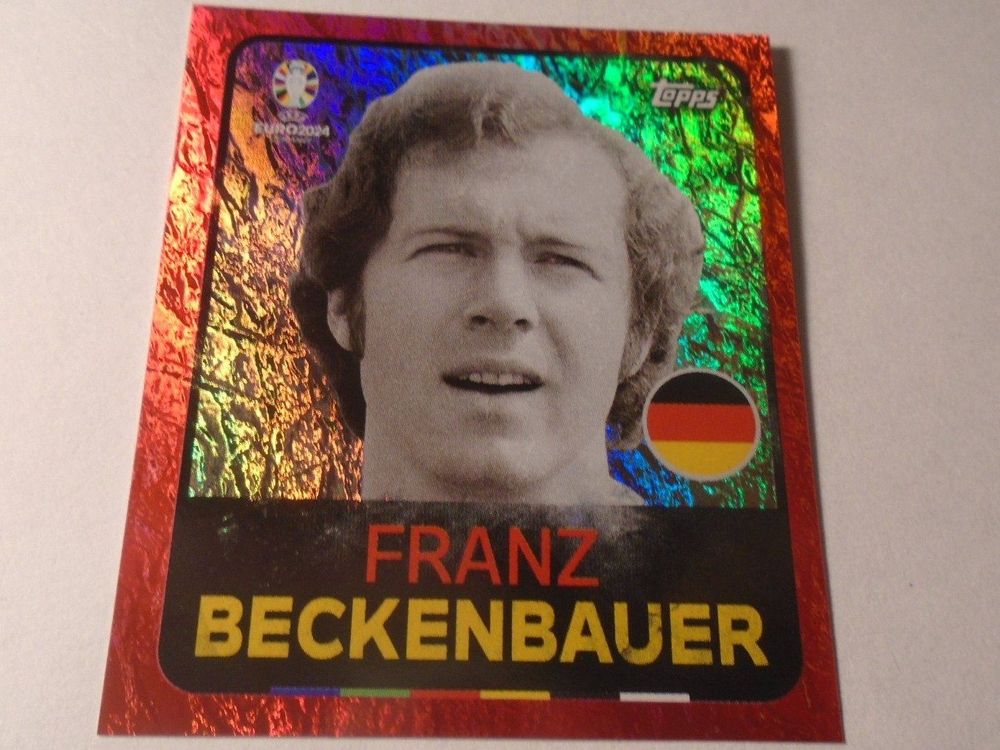 Autocollant Topps EURO 2024 LEG 9 - Franz Beckenbauer - Carte Collection Football Occasion
