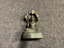 Buddha Figur Bronze antik Statue Glücksbringer Sammlerstück