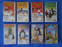7 Stück Video-Kassetten PINGU©. Deutsch. Plus 1Stk gratis
