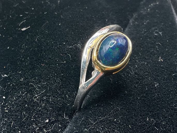 Ringe: Silberring mit schwarzem Opal, Gr.55 – Neu (gemäss Beschreibung) aus Luzern von S.Kern01 3