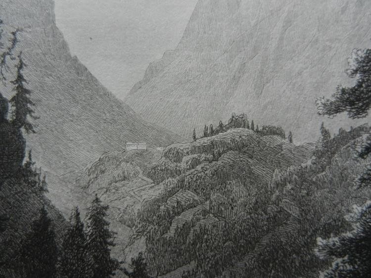 Incisioni: Passage Albula von C. Huber – Usato da Risch venduto da Antikfee 8