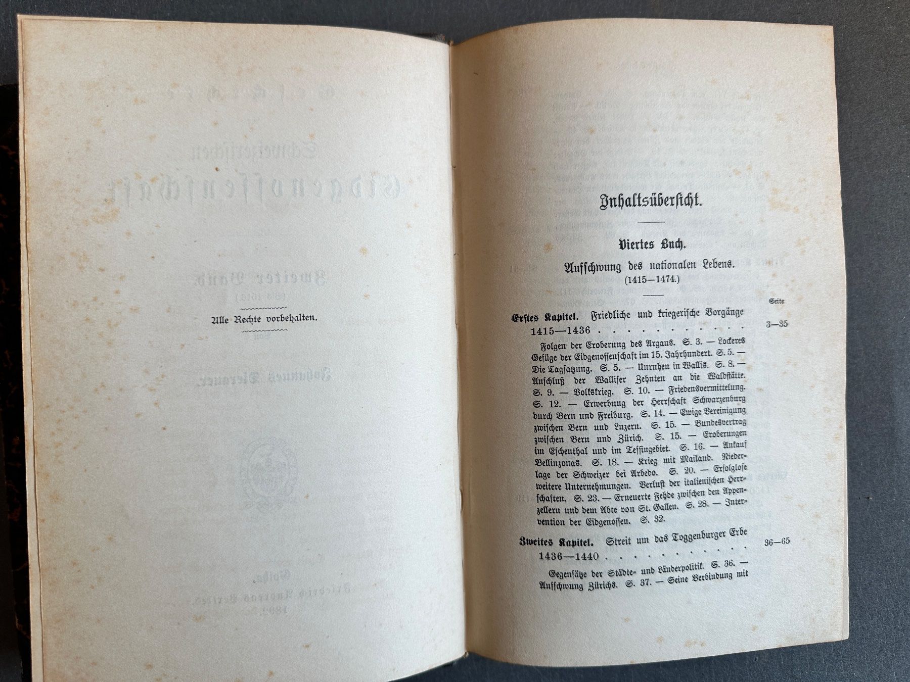 Libri: J. Dierauer: Geschichte d. Schweizerischen Eidgenossenschaft – Usato da Zürich venduto da allp 7