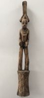 Statuette africaine ancienne en bois, pièce unique! 1900