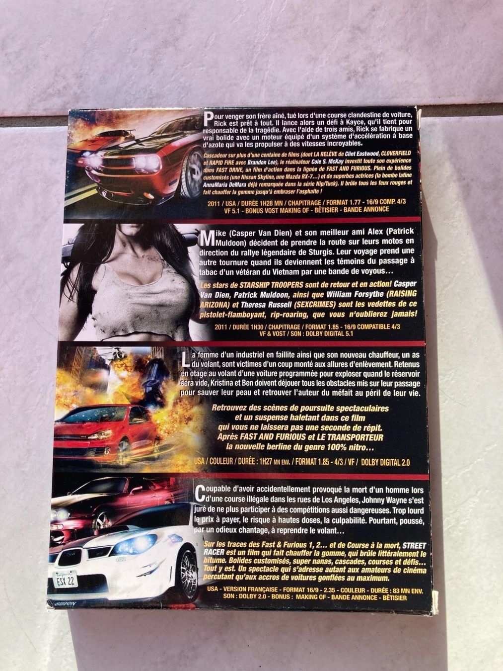 Tous les DVDs: Coffret 4 DVD Action/Voitures de course – D'occasion à Bassecourt par CALUMET-X 1