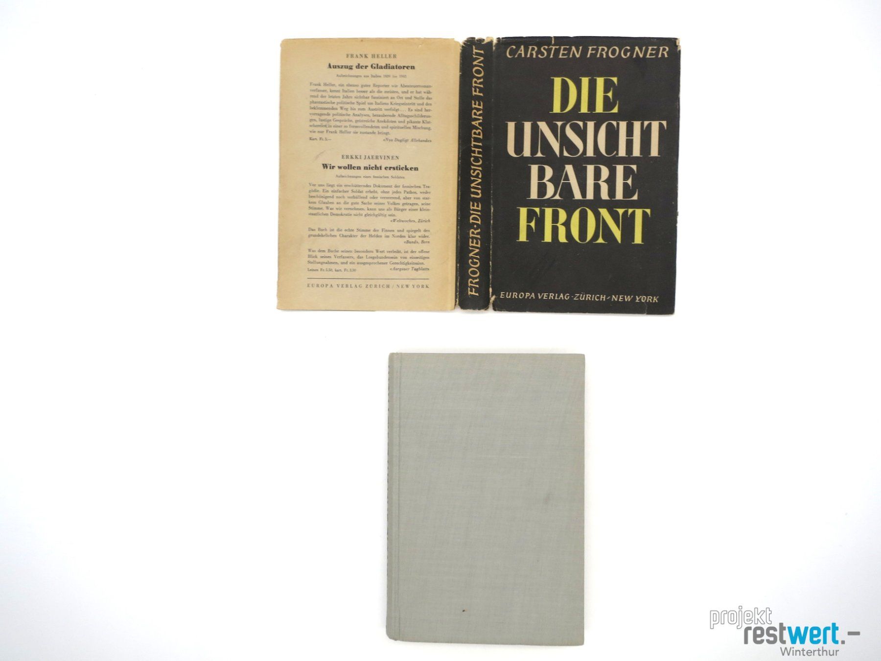 Libri: CARSTEN FROGNER Die unsichtbare Front – Usato da Winterthur venduto da Restwert_Winterthur