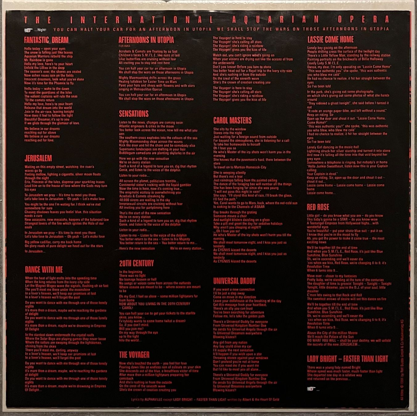 Schallplatten: ALPHAVILLE - AFTERNOONS IN UTOPIA - 33 Tours – Gebraucht aus Bussigny von vinyl-pas-cher 5