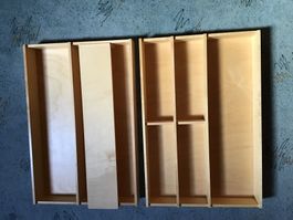2 Schubladeneinsätze Holz, 35/52.5 cm, neu