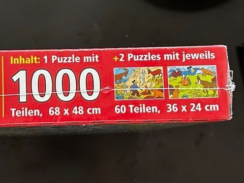 Puzzle: Globi Riesen-Puzzlebox 3 in 1 – Nuovo e nell'imballaggio originale da Oberurnen venduto da red_5myh 2