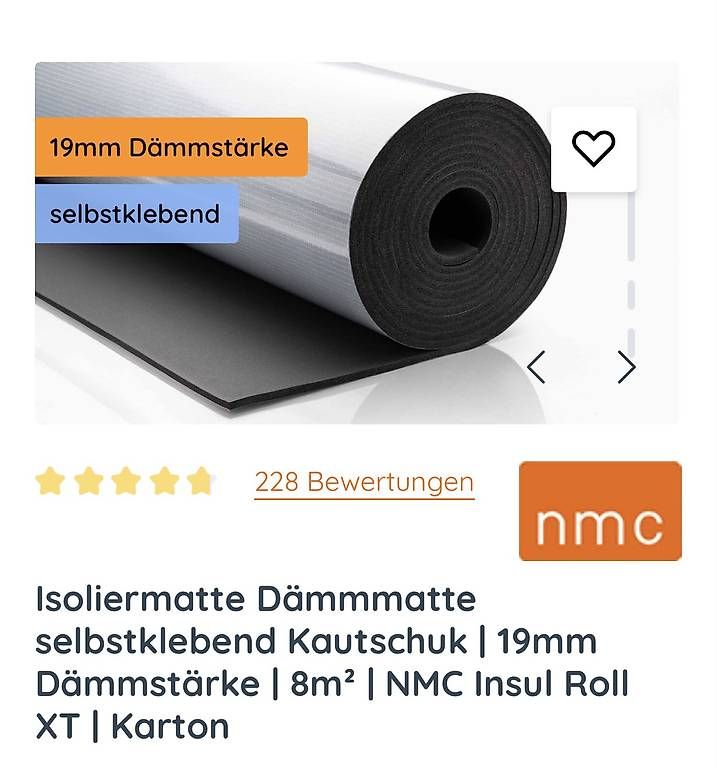 Veicoli da campeggio: Camper selbstklebende Isoliermatte 19mm – Usato da Matzingen venduto da Nostrek