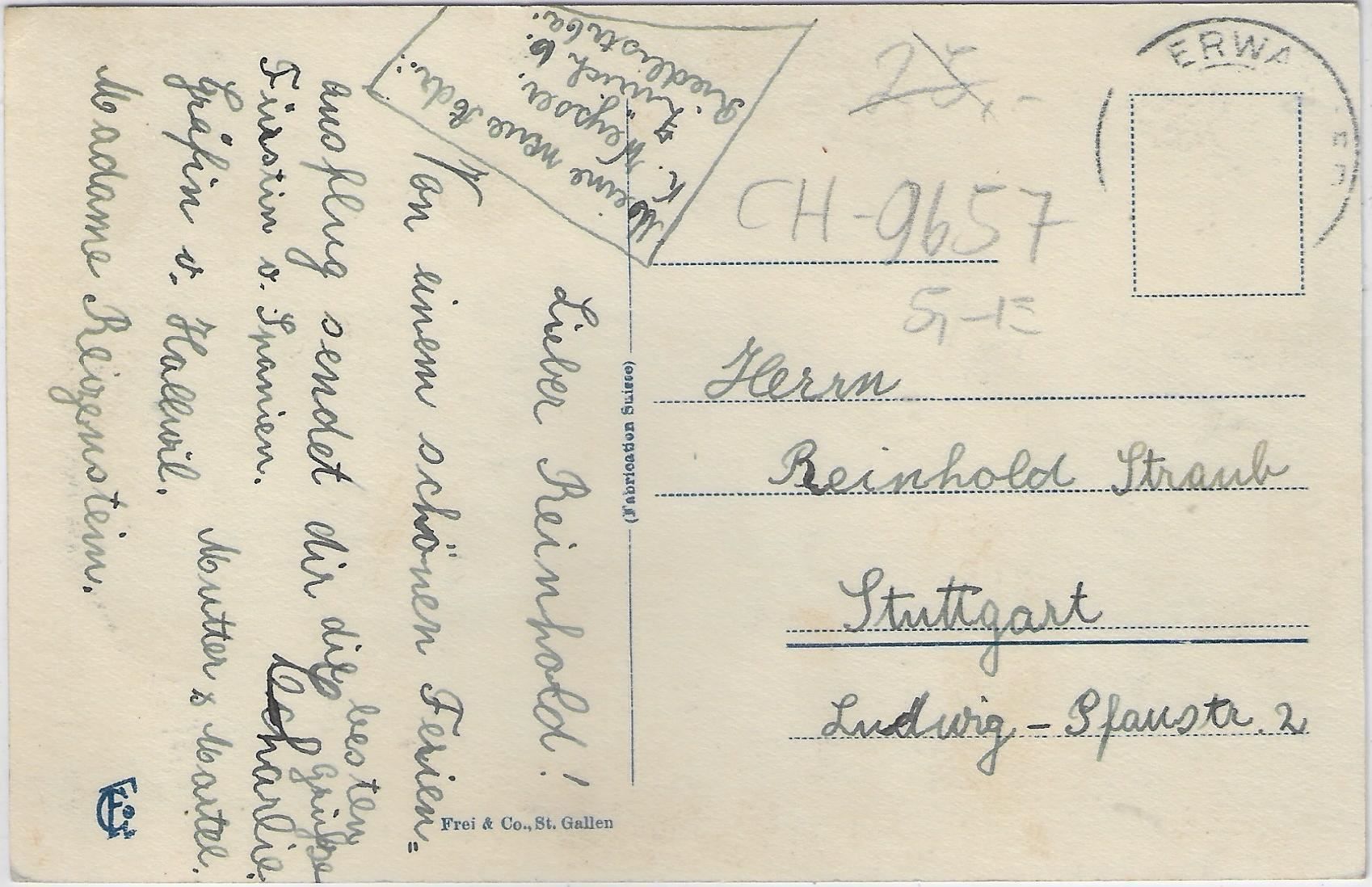 Cartoline postali: Unterwasser - Hotel Säntis – Usato da Ettingen venduto da Kartenplanet 1