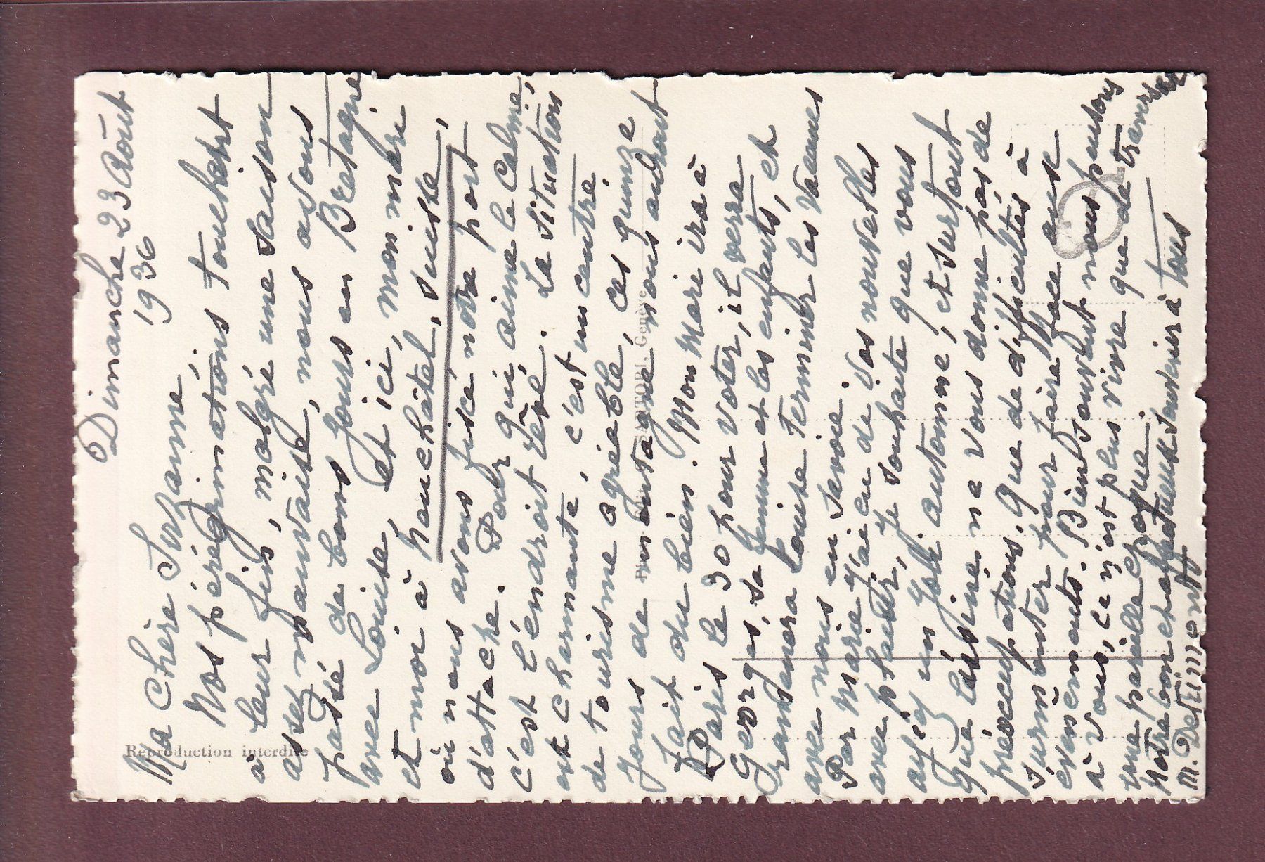 Ansichtskarten: COLOMBIER - Le Château - 1936 – Gebraucht aus Pully von nicecards 1