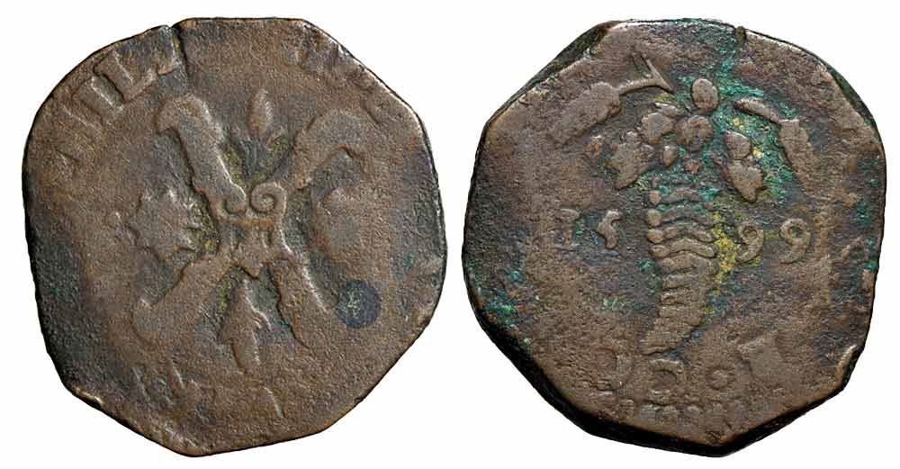 Tutti le monete: Italien, Napoli, Tornese 1599 – Usato da Chiasso venduto da Novamarketing