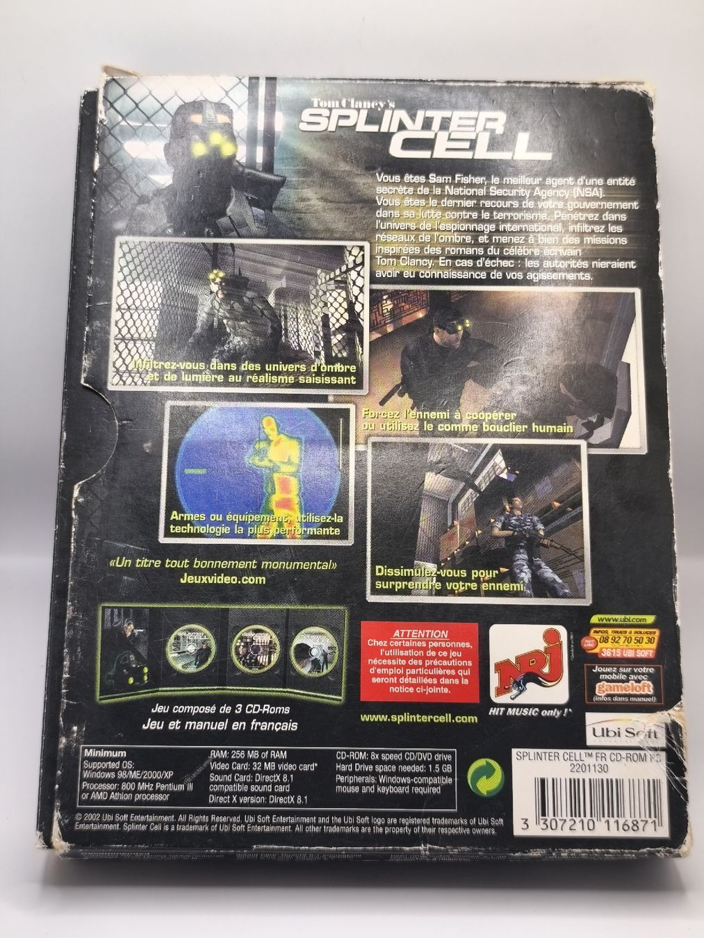 Microsoft Jeux: box PC Tom Clancy's Splinter Cell CD-Rom  – D'occasion à Conthey par Th3gr4yf0x 2