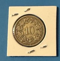 10 centimes suisses 1918 en laiton jaune