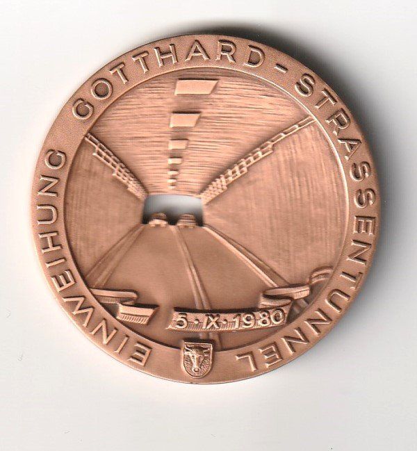 Medaglie: Medaille Einweihung Gotthard Strassentunnel – Usato da Minusio venduto da Mer66 1