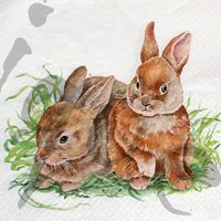 Serviette 2 hasen (t31) 2Stk.