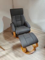 Massagestuhl Relaxsessel FORCE mit Fussstütze Dunkelbraun
