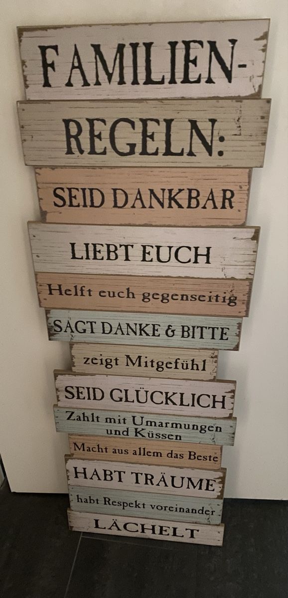 Articoli in legno: Spruchtafel zum aufhängen – Usato da Zürich venduto da Ethno1