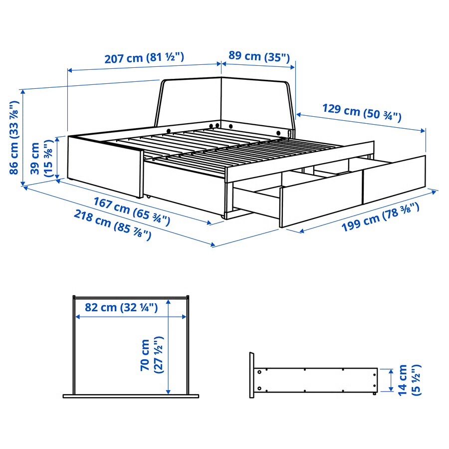 Ikea Letti: IKEA FLEKKE day-bed (bett) frame in white – Usato da St. Gallen venduto da ali_sjj2 3