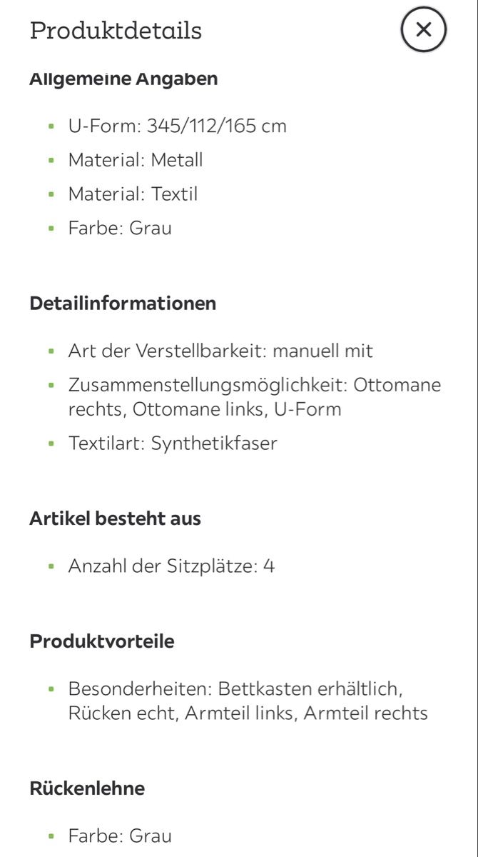 Sofas: Bequemes Sofa U-Form – Neuf (Voir description) à Schwyz par Maranj06 3